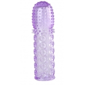 Насадка гелевая фиолетовая с точками, шипами и наплывами - 13,5 см. - Toyfa Basic - в Комсомольске-на-Амуре купить с доставкой Насадка гелевая фиолетовая с точками, шипами и наплывами - 13,5 см. - Toyfa Basic - в Комсомольске-на-Амуре купить с доставкой