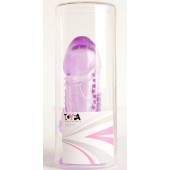 Фиолетовая гелевая насадка с шипами - 13 см. - Toyfa Basic - в Комсомольске-на-Амуре купить с доставкой