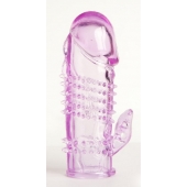 Фиолетовая насадка с коготком и шипами - 13 см. - Toyfa Basic - в Комсомольске-на-Амуре купить с доставкой Фиолетовая насадка с коготком и шипами - 13 см. - Toyfa Basic - в Комсомольске-на-Амуре купить с доставкой