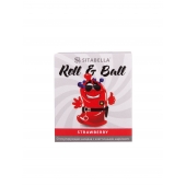 Стимулирующий презерватив-насадка Roll   Ball Strawberry - Sitabella - купить с доставкой в Комсомольске-на-Амуре