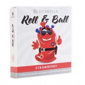 Стимулирующий презерватив-насадка Roll   Ball Strawberry - Sitabella - купить с доставкой в Комсомольске-на-Амуре