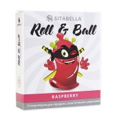 Стимулирующий презерватив-насадка Roll   Ball Raspberry - Sitabella - купить с доставкой в Комсомольске-на-Амуре
