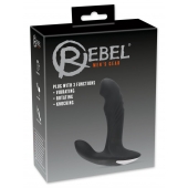Черный вибромассажер простаты с функцией римминга Plug with Perineum Stimulator - 16,6 см. - Orion - в Комсомольске-на-Амуре купить с доставкой