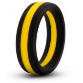 Черно-желтое силиконовое эрекционное кольцо Silicone Go Pro Cock Ring - Blush Novelties - в Комсомольске-на-Амуре купить с доставкой