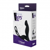 Черный вибромассажер простаты P-PLEASER W ERECTION ENHANCE - Dream Toys - в Комсомольске-на-Амуре купить с доставкой