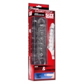 Прозразная закрытая насадка на пенис с поддержкой мошонки Clearly Ample Penis Enhancer - 22 см. - XR Brands - в Комсомольске-на-Амуре купить с доставкой