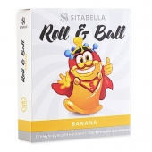 Стимулирующий презерватив-насадка Roll   Ball Banana - Sitabella - купить с доставкой в Комсомольске-на-Амуре