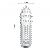 Закрытая прозрачная насадка Crystal sleeve - 14,2 см. - Erowoman-Eroman - в Комсомольске-на-Амуре купить с доставкой