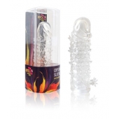 Закрытая прозрачная рельефная насадка Crystal sleeve - 13 см. - Erowoman-Eroman - в Комсомольске-на-Амуре купить с доставкой