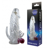 Закрытая прозрачная вибронасадка на пенис Crystal Sleeve Vibe - Erowoman-Eroman - в Комсомольске-на-Амуре купить с доставкой