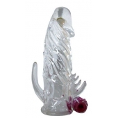 Закрытая прозрачная вибронасадка на пенис Crystal Sleeve Vibe - Erowoman-Eroman - в Комсомольске-на-Амуре купить с доставкой
