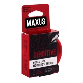 Ультратонкие презервативы в железном кейсе MAXUS Sensitive - 3 шт. - Maxus - купить с доставкой в Комсомольске-на-Амуре