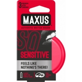 Ультратонкие презервативы в железном кейсе MAXUS Sensitive - 3 шт. - Maxus - купить с доставкой в Комсомольске-на-Амуре