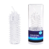Закрытая рельефная насадка Crystal sleeve с усиками - 12 см. - Erowoman-Eroman - в Комсомольске-на-Амуре купить с доставкой