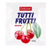 Пробник гель-смазки Tutti-frutti с вишнёвым вкусом - 4 гр. - Биоритм - купить с доставкой в Комсомольске-на-Амуре