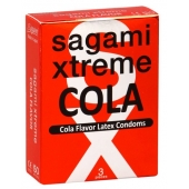 Ароматизированные презервативы Sagami Xtreme COLA - 3 шт. - Sagami - купить с доставкой в Комсомольске-на-Амуре