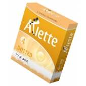 Презервативы Arlette Dotted с точечной текстурой - 3 шт. - Arlette - купить с доставкой в Комсомольске-на-Амуре