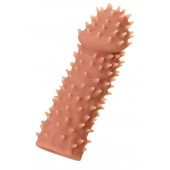 Телесная реалистичная насадка KOKOS Extreme Sleeve 07 с дополнительной стимуляцией - 12,7 см. - KOKOS - в Комсомольске-на-Амуре купить с доставкой