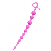 Розовая силиконовая анальная цепочка Long Sweety - 34 см. - ToyFa в Комсомольске-на-Амуре Розовая силиконовая анальная цепочка Long Sweety - 34 см. - ToyFa