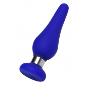 Синяя силиконовая анальная втулка с ограничителем - 10 см. - ToyFa в Комсомольске-на-Амуре Синяя силиконовая анальная втулка с ограничителем - 10 см. - ToyFa