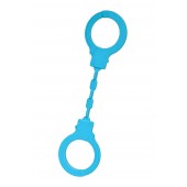 Голубые силиконовые наручники A-Toys без ключа - A-toys - купить с доставкой в Комсомольске-на-Амуре