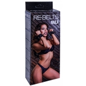 Черные кожаные наручники Naila - Rebelts - купить с доставкой в Комсомольске-на-Амуре