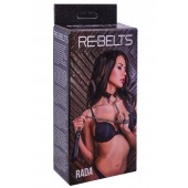 Черный поводок и чокер с кольцом Rada - Rebelts - купить с доставкой в Комсомольске-на-Амуре