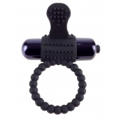 Черное эрекционное виброкольцо Vibrating Silicone Super Ring - Pipedream - в Комсомольске-на-Амуре купить с доставкой