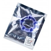 Фиолетовое эрекционное кольцо на пенис с бусинами - Штучки-дрючки - в Комсомольске-на-Амуре купить с доставкой