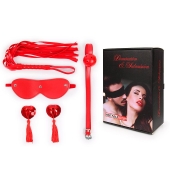 Пикантный набор БДСМ из 4 предметов в красном цвете - Notabu - купить с доставкой в Комсомольске-на-Амуре