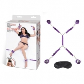 Фиолетовый набор фиксаций на кровати Classic Bedspreader - Lux Fetish - купить с доставкой в Комсомольске-на-Амуре