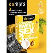 Презервативы для орального секса DOMINO Sweet Sex с ароматом тропических фруктов - 3 шт. - Domino - купить с доставкой в Комсомольске-на-Амуре