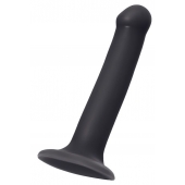 Черный фаллос на присоске Silicone Bendable Dildo M - 18 см. - Strap-on-me - купить с доставкой в Комсомольске-на-Амуре