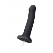 Черный фаллос с имитацией эякуляции Silicon Cum Dildo L - 19,6 см. - Strap-on-me - купить с доставкой в Комсомольске-на-Амуре