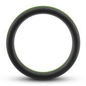 Черно-зеленое эрекционное кольцо Silicone Go Pro Cock Ring - Blush Novelties - в Комсомольске-на-Амуре купить с доставкой