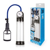 Прозрачная вакуумная помпа Sex Expert с манометром - Sex Expert - в Комсомольске-на-Амуре купить с доставкой