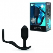 Черное эрекционное кольцо с анальным плагом Snug   Tug - b-Vibe - в Комсомольске-на-Амуре купить с доставкой