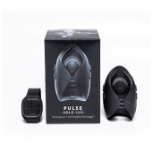 Темно-серый инновационный мужской осциллятор PULSE SOLO LUX с пультом ДУ - Hot Octopuss - в Комсомольске-на-Амуре купить с доставкой
