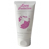 Лубрикант на водной основе с ароматом малины Love Protection Raspberry - 50 мл. - Lola Games - купить с доставкой в Комсомольске-на-Амуре