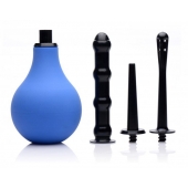 Анальный душ с 3 насадками Premium One-way Valve Anal Douche Set - XR Brands - купить с доставкой в Комсомольске-на-Амуре