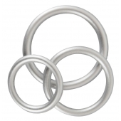 Набор из 3 эрекционных колец под металл Metallic Silicone Cock Ring Set - Orion - в Комсомольске-на-Амуре купить с доставкой