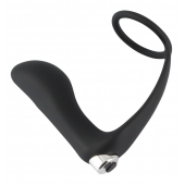 Черное эрекционное кольцо с анальной вибропробкой Vibrating Ring   Plug - Orion - в Комсомольске-на-Амуре купить с доставкой