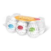 Набор из 6 мастурбаторов Tenga EGG Easy Beat с различным рельефом - Tenga - в Комсомольске-на-Амуре купить с доставкой
