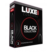Черные презервативы LUXE Royal Black Collection - 3 шт. - Luxe - купить с доставкой в Комсомольске-на-Амуре