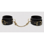 Черные оковы на ноги Bound to You Faux Leather Ankle Cuffs - Fifty Shades of Grey - купить с доставкой в Комсомольске-на-Амуре