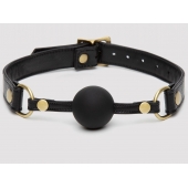 Черный кляп-шар Bound to You Faux Leather Ball Gag - Fifty Shades of Grey - купить с доставкой в Комсомольске-на-Амуре