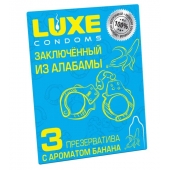 Презервативы  Заключенный из Алабамы  с ароматом банана - 3 шт. - Luxe - купить с доставкой в Комсомольске-на-Амуре