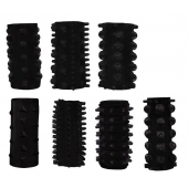Набор из 7 черных насадок PENIS SLEEVES SET - Dream Toys - в Комсомольске-на-Амуре купить с доставкой