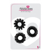 Набор из 3 черных эрекционных колец SET OF 3 COCKRINGS - Dream Toys - в Комсомольске-на-Амуре купить с доставкой