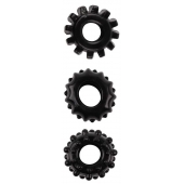Набор из 3 черных эрекционных колец SET OF 3 COCKRINGS - Dream Toys - в Комсомольске-на-Амуре купить с доставкой